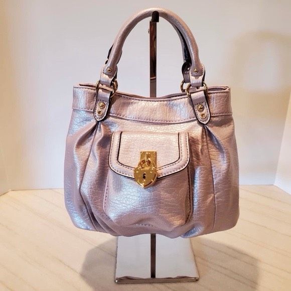 JUICY COUTURE Women’s Iridescent Lavender Double Handle Satchel Crossbody Bag - Picture 1 of 8